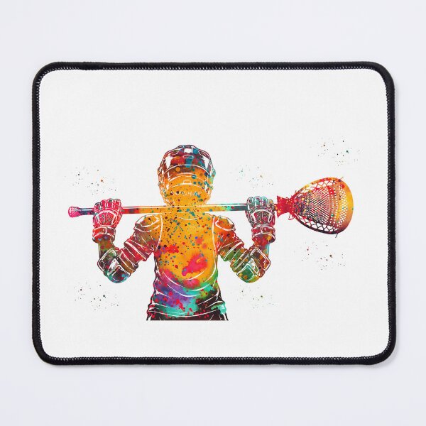 Item preview, Little Boy Lacrosse Goalie Watercolor Art designed and sold by Liededrom..