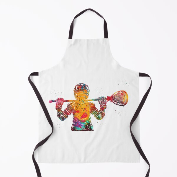 Item preview, Little Boy Lacrosse Goalie Watercolor Art designed and sold by Liededrom..