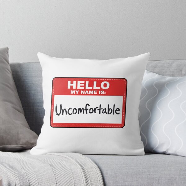 Item preview, Hello My Name Is Uncomfortable Retro Red Name Tag Introvert Humor Quote designed and sold by raedattia.