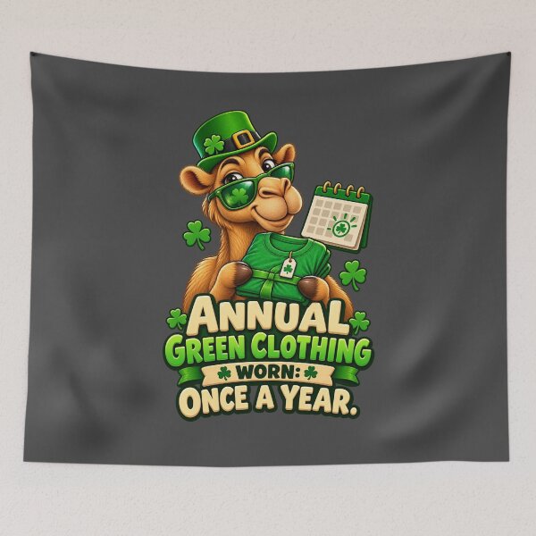 Item preview, Annual Green Clothing, Worn Once A Year – Funny Graphic T-Shirt designed and sold by Camel & Quirk.