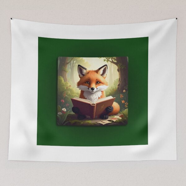 Item preview, Fairy fox reading  designed and sold by Visualfuse.