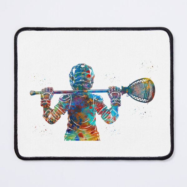 Item preview, Little Boy Lacrosse Goalie Watercolor Art designed and sold by Liededrom..