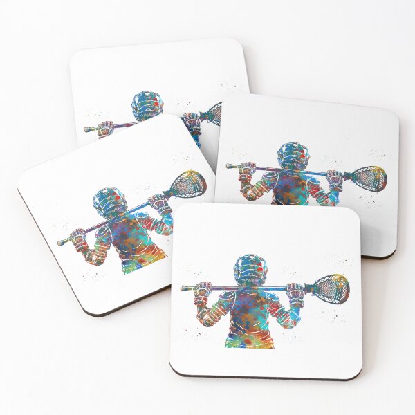 Item preview, Little Boy Lacrosse Goalie Watercolor Art designed and sold by Liededrom..