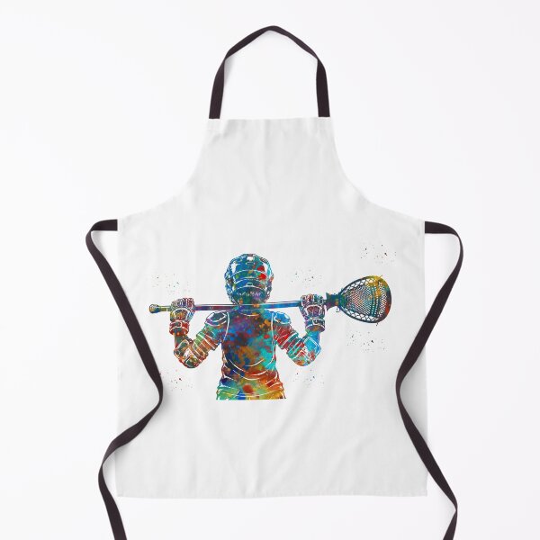 Item preview, Little Boy Lacrosse Goalie Watercolor Art designed and sold by Liededrom..