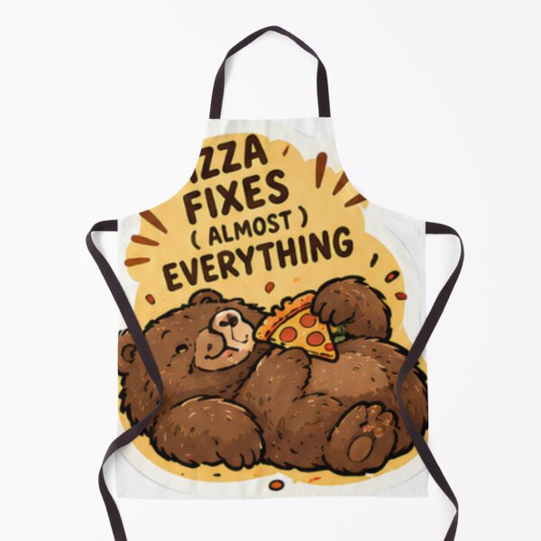 Item preview, Cute Lazy Bear Eating Pizza designed and sold by bymtsef.