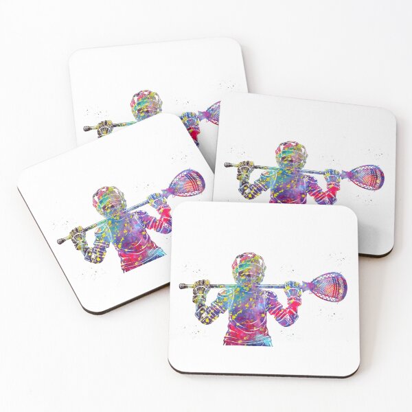 Item preview, Little Boy Lacrosse Goalie Watercolor Art designed and sold by Liededrom..