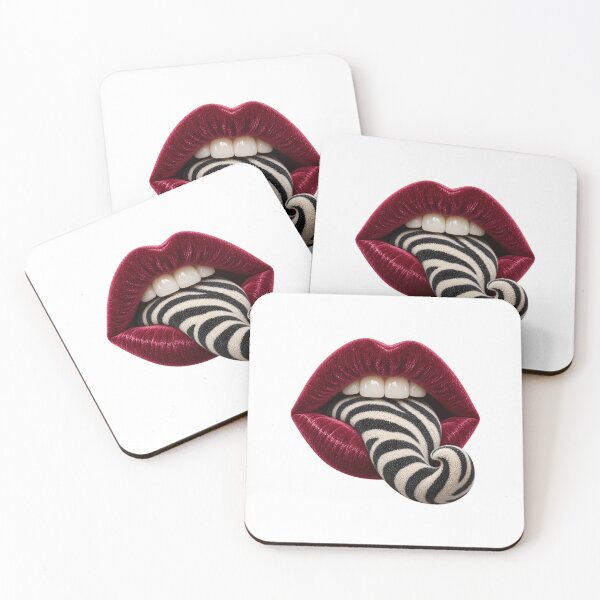 Item preview, Velvet lips and wild zebra print designed and sold by sasaPRO.