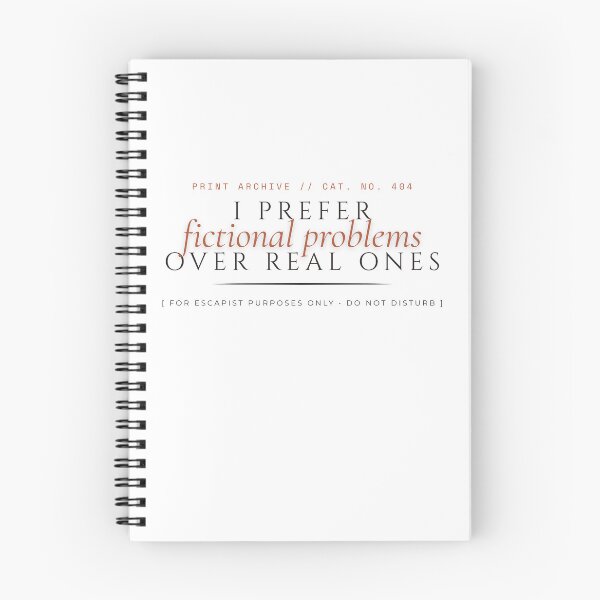 Item preview, I Prefer Fictional Problems Book Lover Reading Typography designed and sold by wildsilencee.