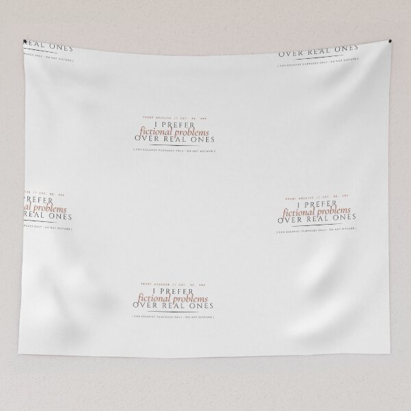 Item preview, I Prefer Fictional Problems Book Lover Reading Typography designed and sold by wildsilencee.