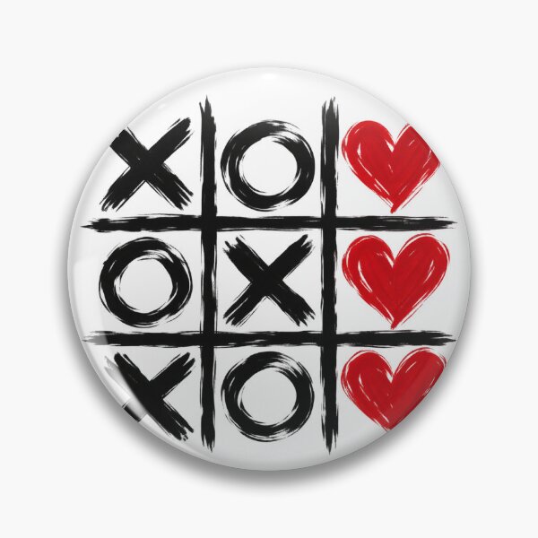 Item preview, Three hearts win at tic-tac-toe designed and sold by sasaPRO.