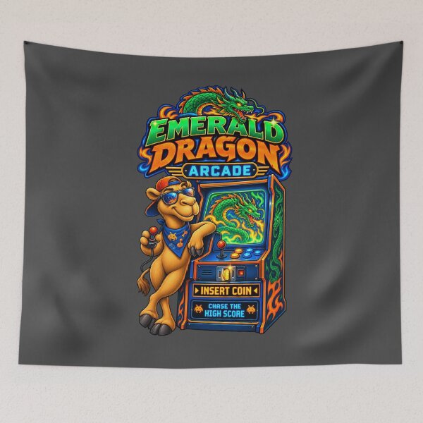 Item preview, Emerald Dragon Arcade – Funny Irish St. Patrick's Day Graphic T-Shirt designed and sold by Camel & Quirk.