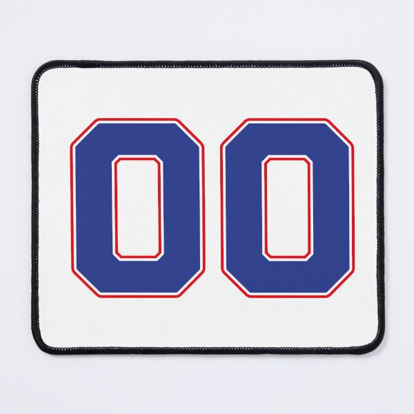 Item preview, 00 | Jersey Number 00 | Shirt Number 00 (Blue / Red) designed and sold by STUDIO-72.