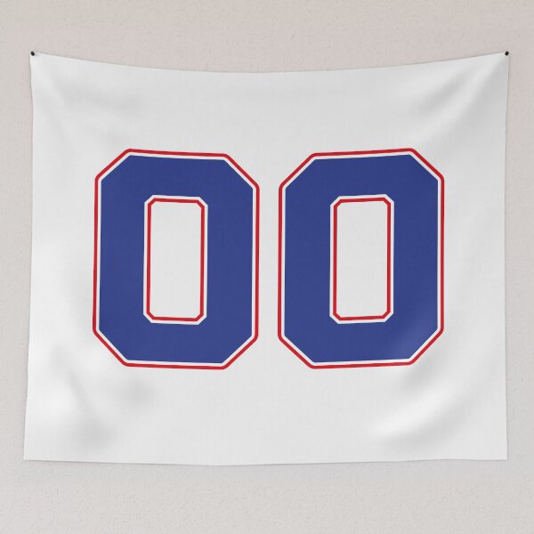 Item preview, 00 | Jersey Number 00 | Shirt Number 00 (Blue / Red) designed and sold by STUDIO-72.