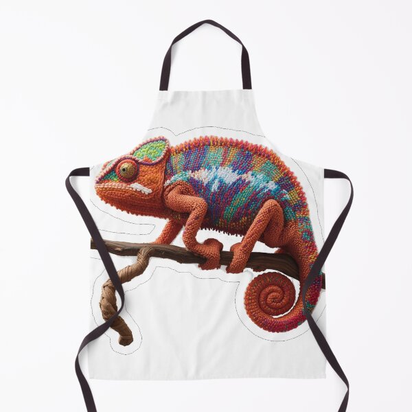 Item preview, Colorful Chameleon Sticker in Wool Embroidery Style designed and sold by MargaretPolanco.