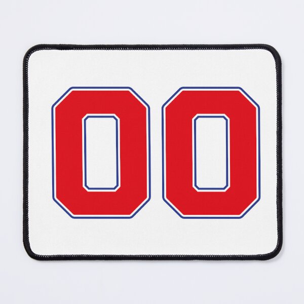Item preview, 00 | Jersey Number 00 | Shirt Number 00 (Red / Blue) designed and sold by STUDIO-72.