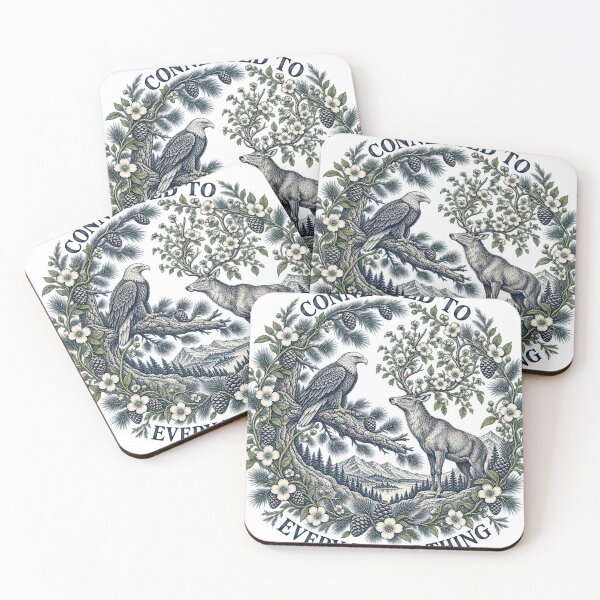 Item preview, Connected to Every Living Thing - Eagle and Deer Nature Design designed and sold by KIDEnia.