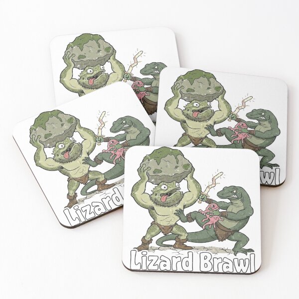 Item preview, Lizard Brawl Funny Reptile Battle designed and sold by ThePrintArt.