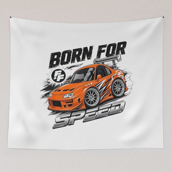 Item preview, Born For Speed Cartoon Japanese JDM Drift Sports Car designed and sold by gwynnoble.