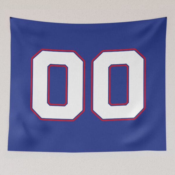 Item preview, 00 | Jersey Number 00 | Shirt Number 00 (White / Red) designed and sold by STUDIO-72.