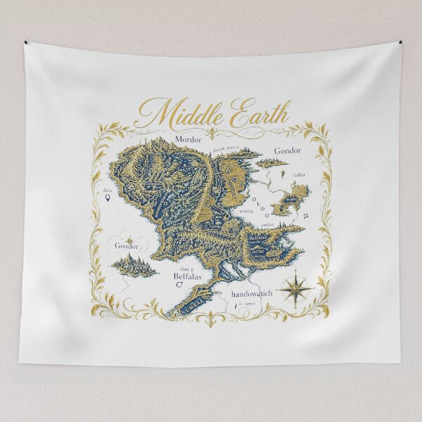 Item preview, Vintage Fantasy Kingdom Continent Cartography Map Art designed and sold by gwynnoble.