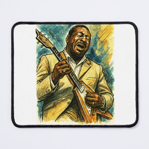 Item preview, Albert King Delta Blues Guitar Portrait Design designed and sold by AbstractAngstt.