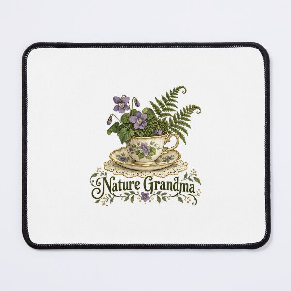 Item preview, Grandmacore Nature Grandma | Cottagecore Teacup Botanical | Grandma Gift designed and sold by Brackenlume Studio.