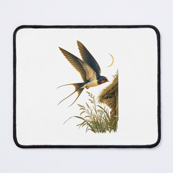 Item preview, Swallow Bird | Vintage Folklore Homecoming Art | Birdwatcher Luck Gift designed and sold by Brackenlume Studio.