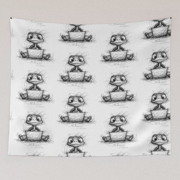 Item preview, Turtle Lap Top Doodle designed and sold by BRETT'S ART STUDIO.