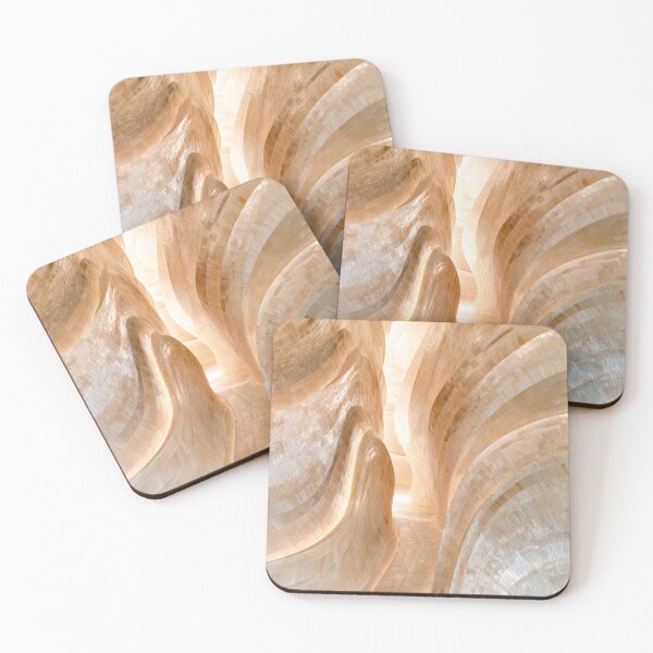Item preview, Abstract Cliffs Rocks and Waterfall Minimalist Art Print designed and sold by MargaretWiktor.