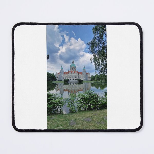 Item preview, New Town Hall Hannover Reflecting on Lake designed and sold by EmberEchoArt.