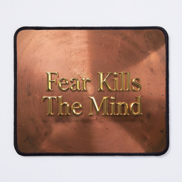Item preview, Fear Kills The Mind – Gold Typography on Weathered Copper designed and sold by Marcu Ioachim.