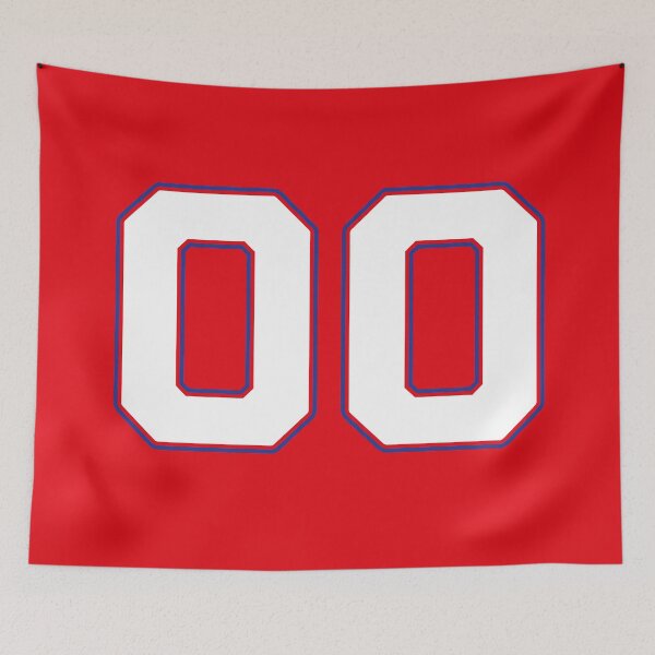Item preview, 00 | Jersey Number 00 | Shirt Number 00 (White / Blue) designed and sold by STUDIO-72.