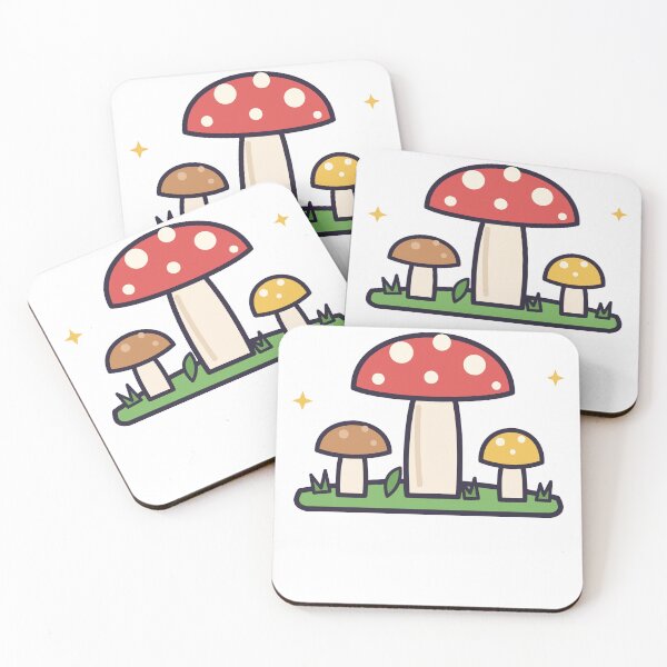 Item preview, Cute Mushroom Trio Cottagecore Forest designed and sold by violetteskyart-vioart.