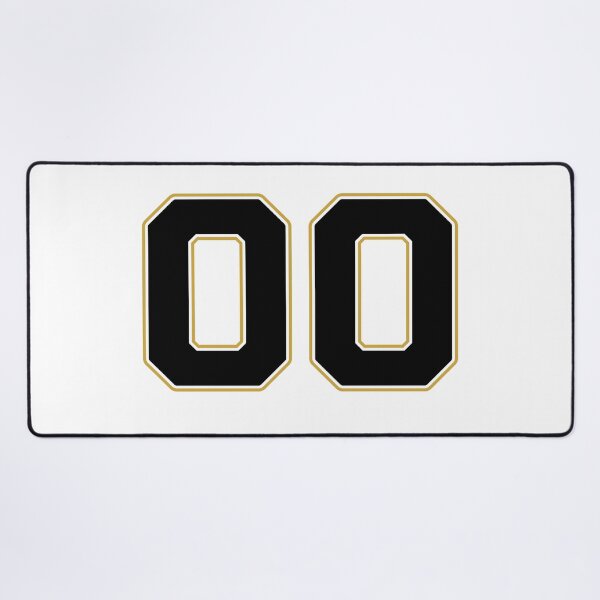 Item preview, 00 | Jersey Number 00 | Shirt Number 00 (Black / Gold) designed and sold by STUDIO-72.