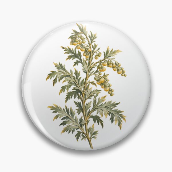 Item preview, Wormwood Botanical | Dark Herbalist Apothecary Plant Art | Dark Academia Gift designed and sold by Brackenlume Studio.