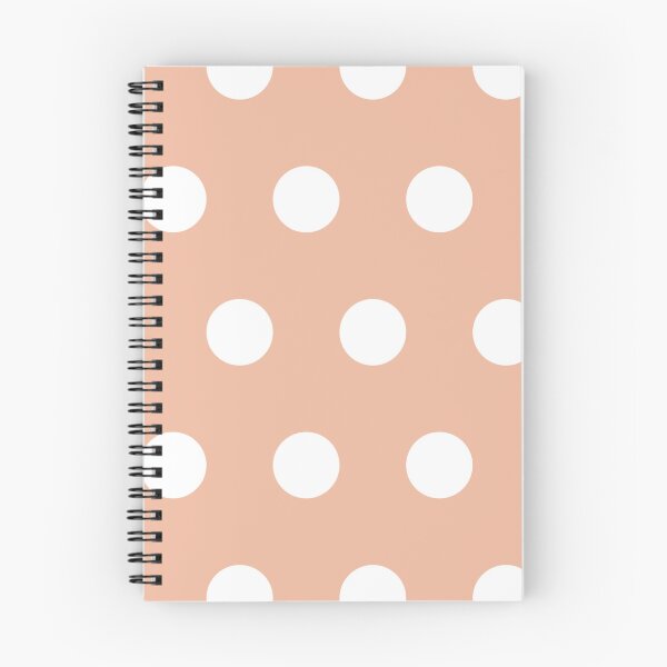 Item preview, Large white polka dots on coral peach designed and sold by Nolan6.