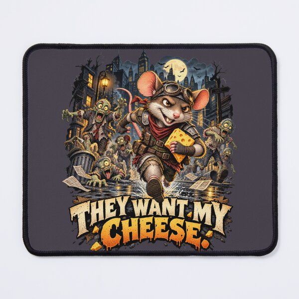 Item preview, They Want My Cheese – Funny Halloween Zombie Rat Escape designed and sold by HOUSE OF TIST.