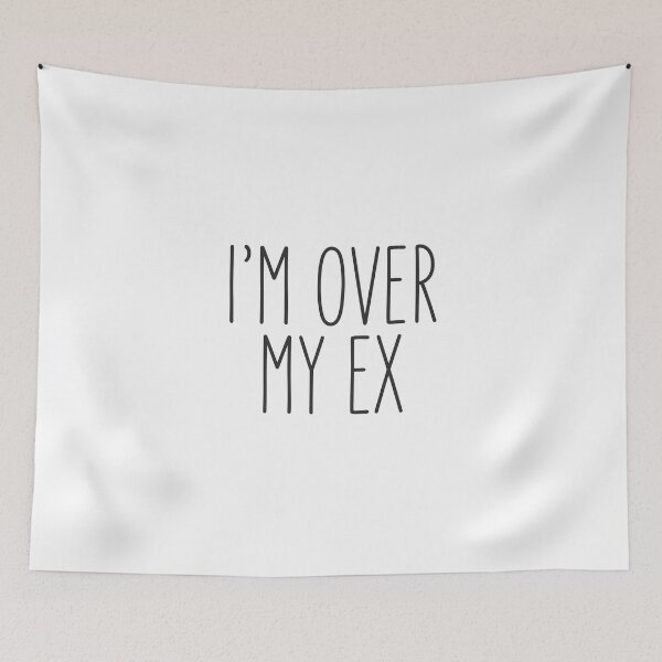 Item preview, Funny Breakup Quote I'm Over My Ex Minimalist Typography    designed and sold by Designart68.