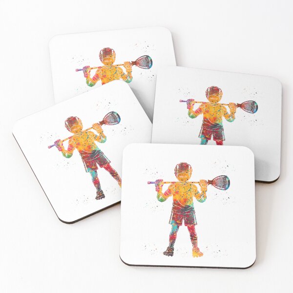 Item preview, Little Boy Lacrosse Goalie Watercolor Art designed and sold by Liededrom..