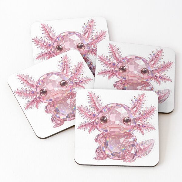Item preview, Pink Crystal Axolotl Sticker - Cute Kawaii Axolotl designed and sold by Crystal Critters .