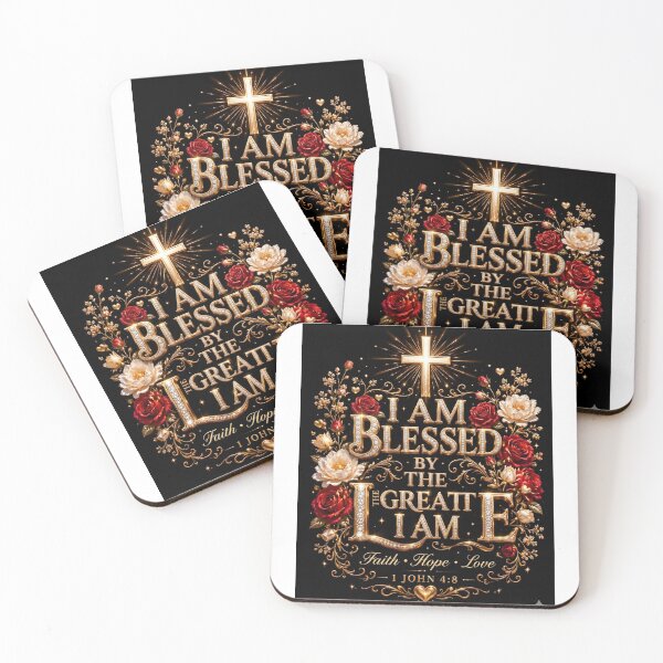 Item preview, I AM BLESSED BY THE GREAT I AM – Christian Faith & Jesus Christ Design designed and sold by KINGDOM GOLD STUDIO.