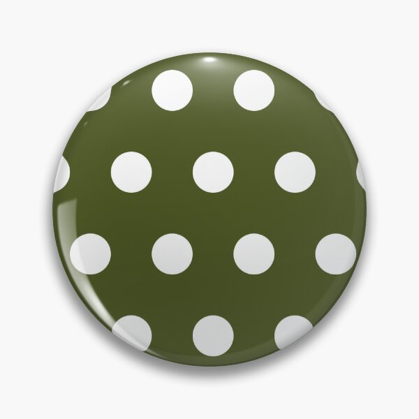 Item preview, Large white polka dots on olive green designed and sold by Nolan6.