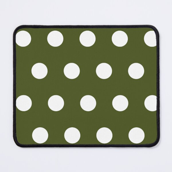 Item preview, Large white polka dots on olive green designed and sold by Nolan6.