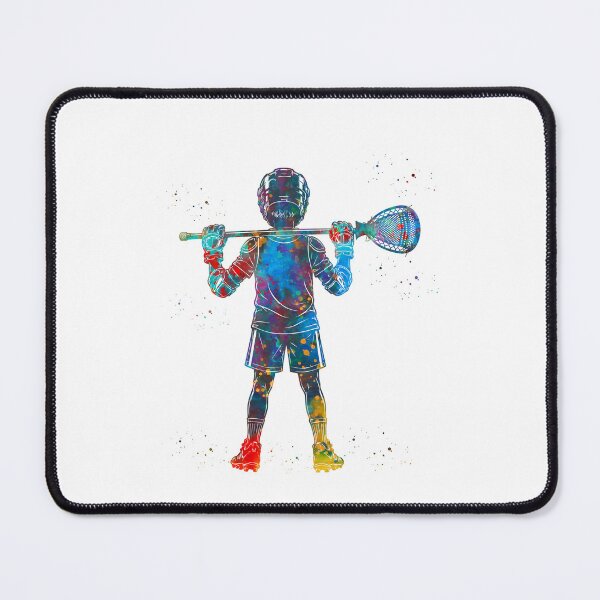 Item preview, Little Boy Lacrosse Goalie Watercolor Art designed and sold by Liededrom..