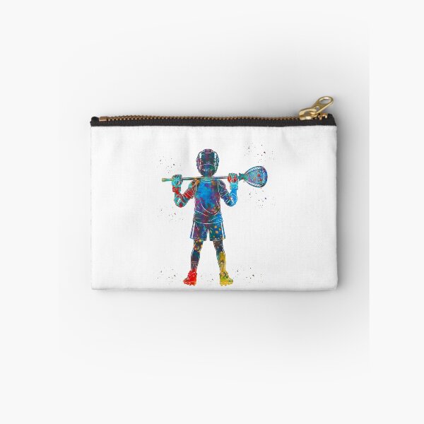 Item preview, Little Boy Lacrosse Goalie Watercolor Art designed and sold by Liededrom..