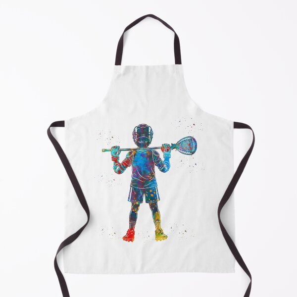 Item preview, Little Boy Lacrosse Goalie Watercolor Art designed and sold by Liededrom..