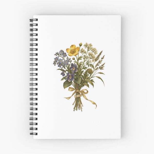 Item preview, Pressed Wildflower Posy | Vintage Botanical Grandmacore Art | Gift for Grandma designed and sold by Brackenlume Studio.