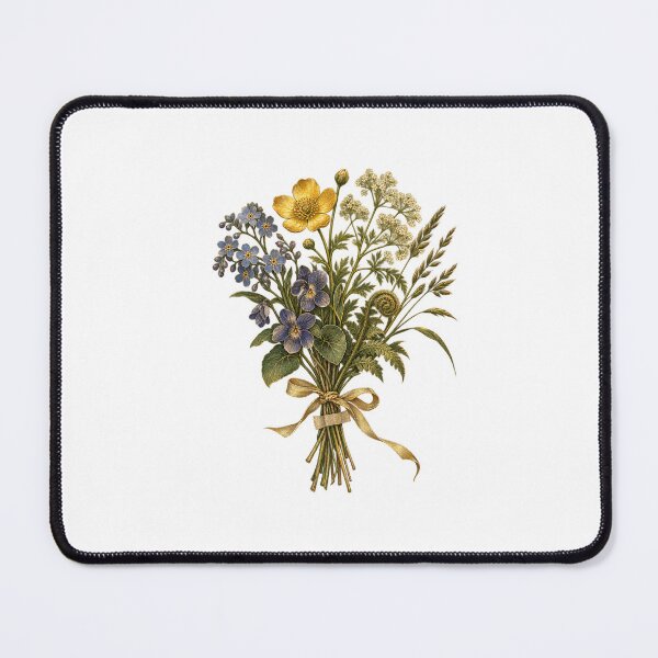 Item preview, Pressed Wildflower Posy | Vintage Botanical Grandmacore Art | Gift for Grandma designed and sold by Brackenlume Studio.