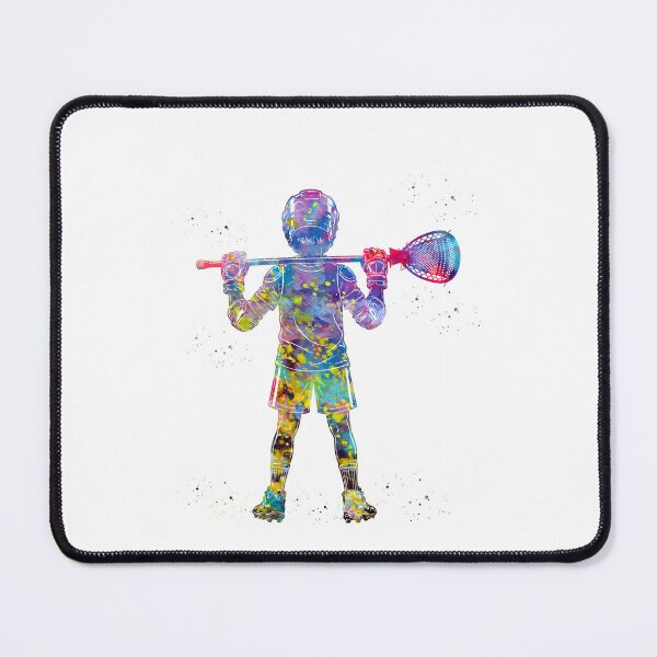Item preview, Little Boy Lacrosse Goalie Watercolor Art designed and sold by Liededrom..
