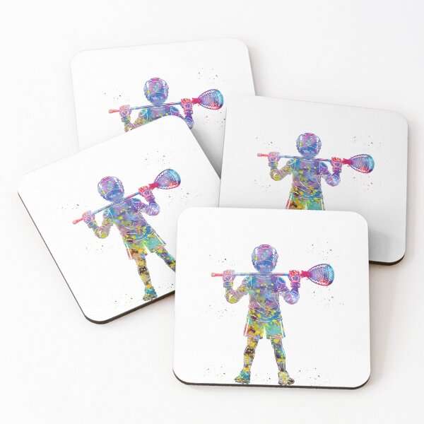 Item preview, Little Boy Lacrosse Goalie Watercolor Art designed and sold by Liededrom..